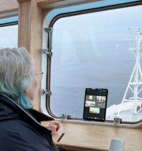 Ms Joline Lalime, Sea2SchoolAU Outreach Coordinator, providing an Outreach Session (Credit. L. Zurli)