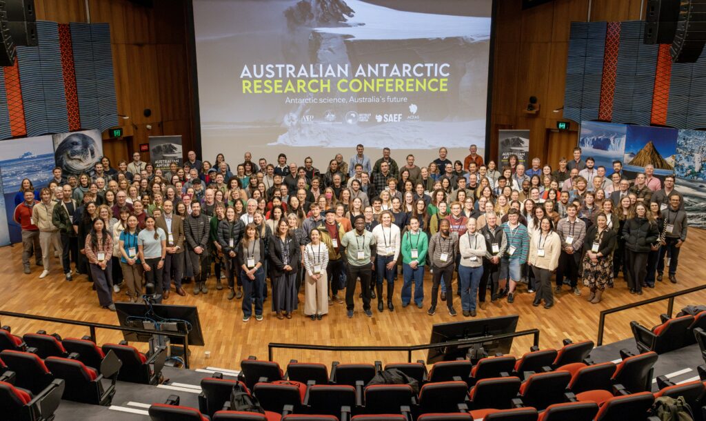 Attendees at the 2026 Australian Antarctic Research Conference (AARC) held at the University of Tasmania. Credit: Peter Allen